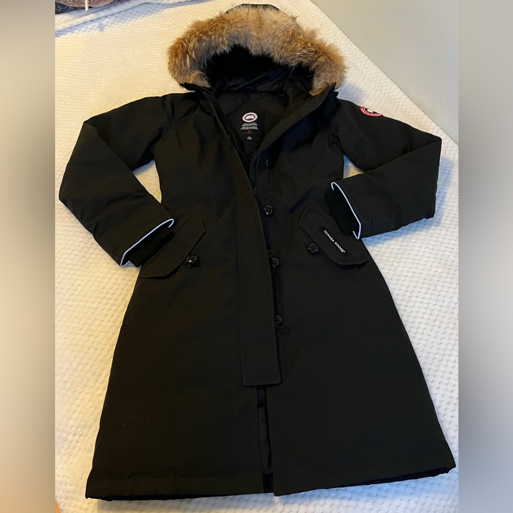 Canada Goose Black Parka with Fur Trim